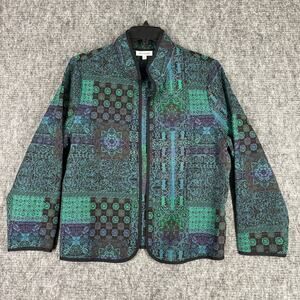 Serengeti Jacket Womens‎ 1X Plus Green Blazer Open Front Business Professional